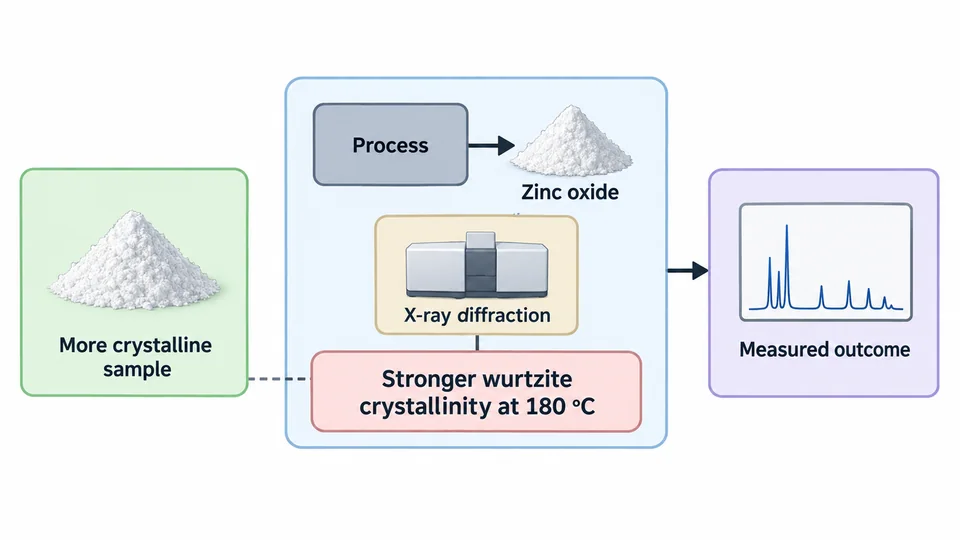 Research-inspired graphical abstract linking ZnO synthesis, crystallinity, and photocatalysis.