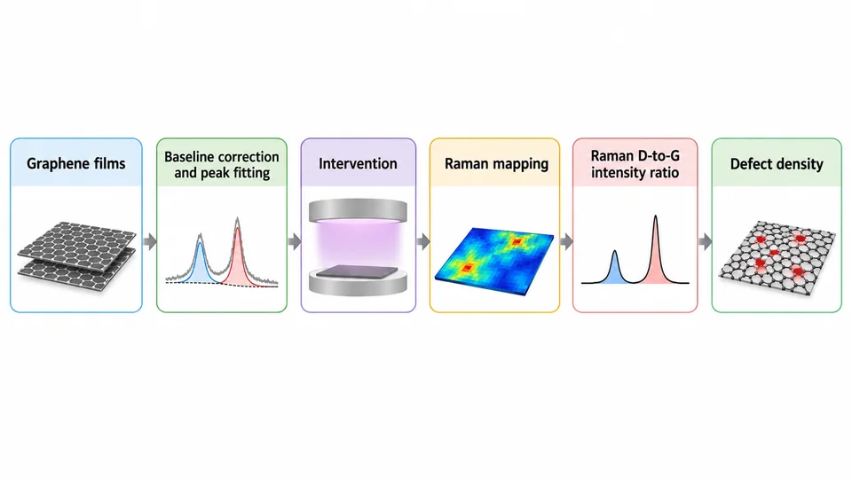 Research-inspired graphical abstract of Raman mapping after graphene plasma treatment.