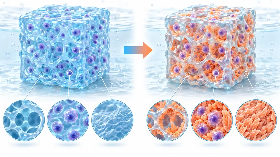 Graphical abstract template for a before-and-after comparison.