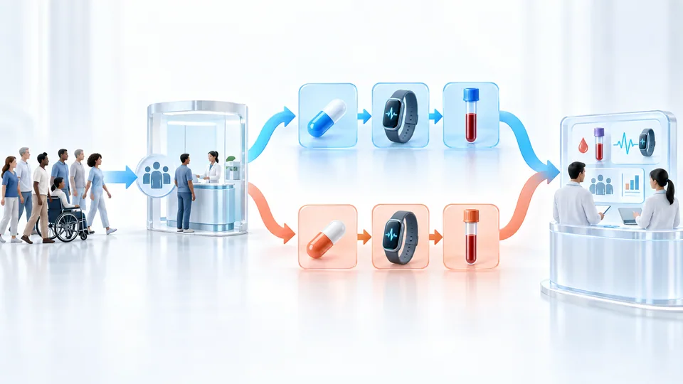 Graphical abstract template for a trial participant flow.